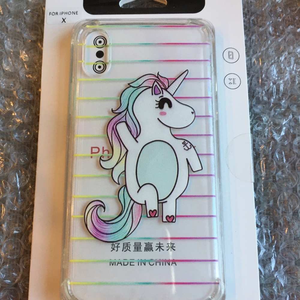 iPhone X Clear Fit Case with Unicorn 🦄